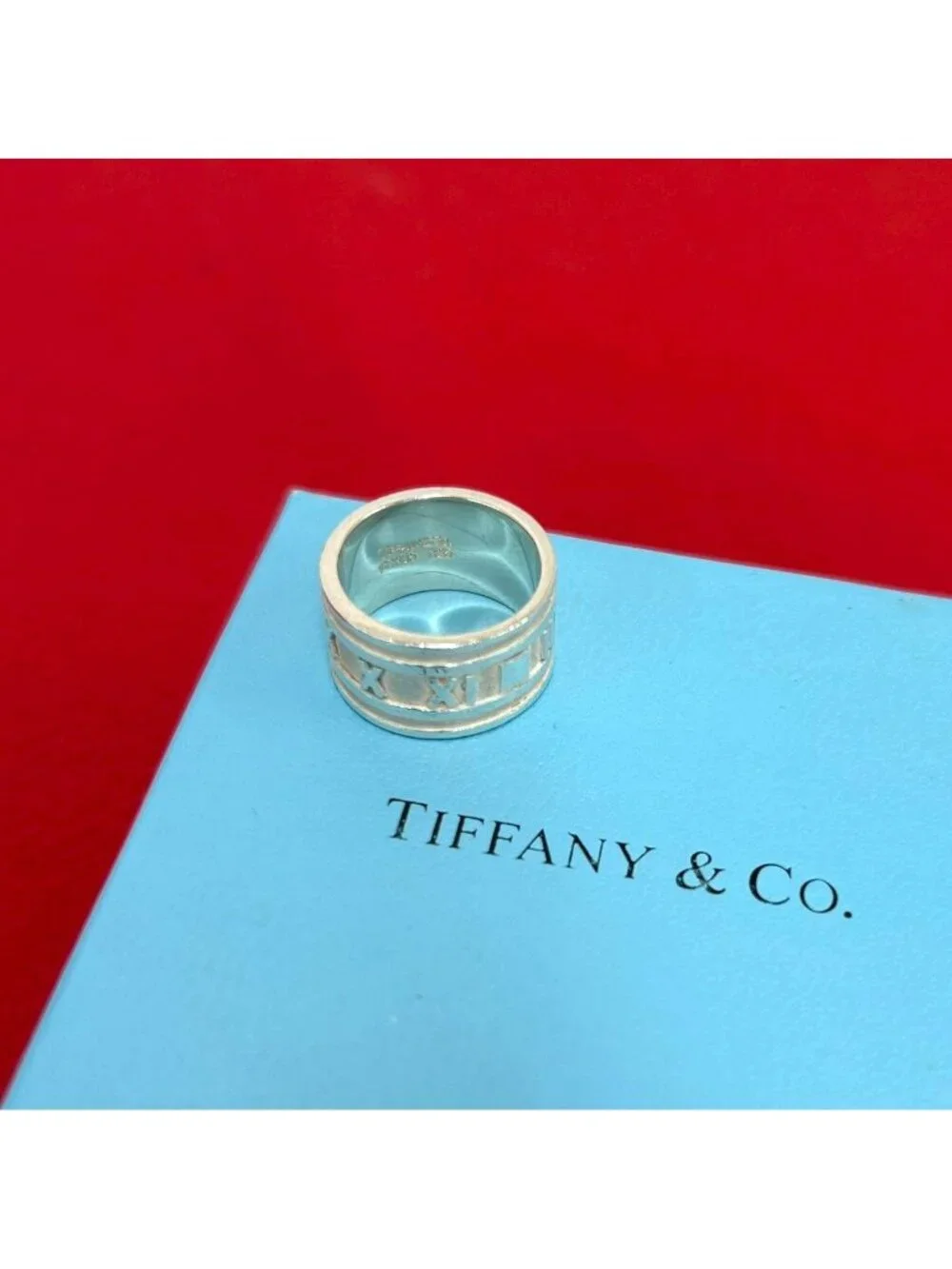 Tiffany & Co Vintage Wide Atlas Ring 925 Sterling Silver - Picture 1 of 8